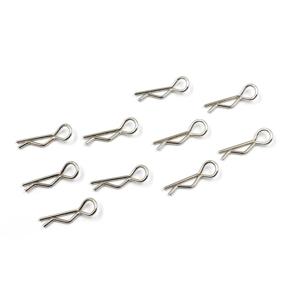 PN Racing Mini Ultra Body Clip 10pcs (Silver)