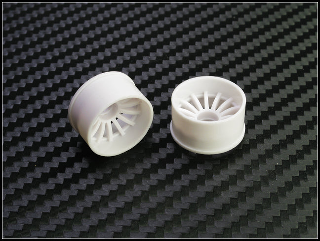 PN Racing Mini-Z 2WD Machine Cut 16 Spoke Rear Wheel R2 White
