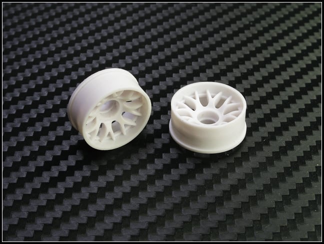 PN Racing Mini-Z 2WD Machine Cut BBS Front Wheel F2 White