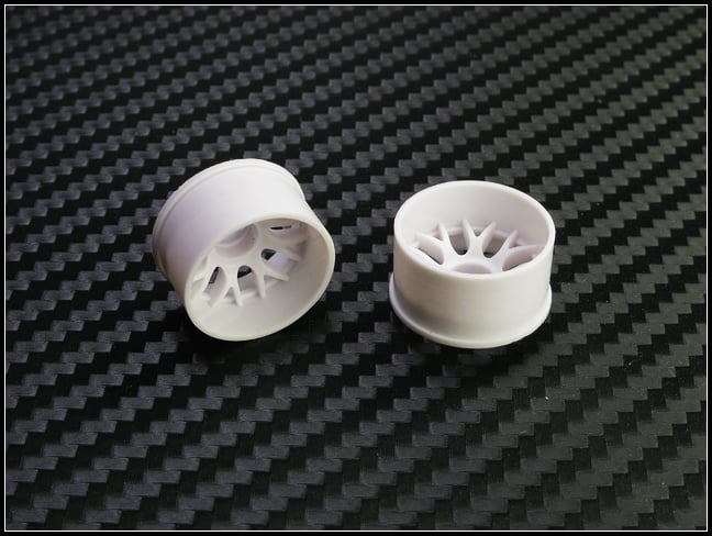 PN Racing Mini-Z 2WD Machine Cut BBS Rear Wheel R3 White