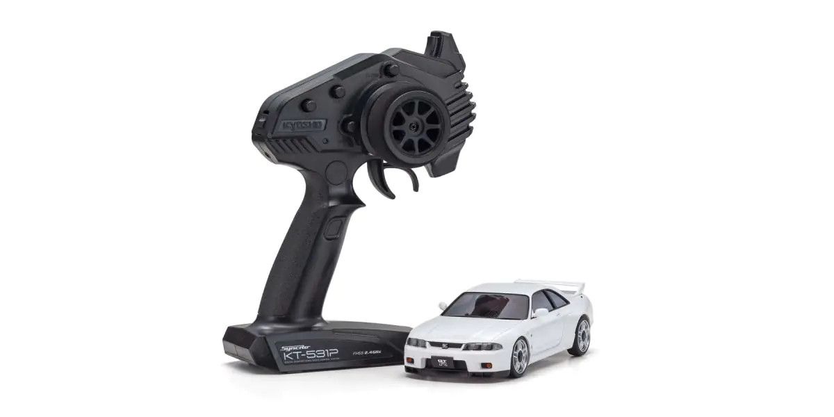 Kyosho - MINI-Z AWD NISSAN SKYLINE GT-R V.Spec (R33) with LED/Gyro unit White
