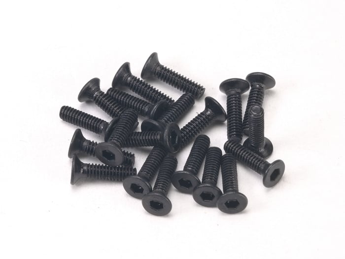 PN Racing M2x8 Countersunk Hardened Carbon Steel Hex Machine Screw (20pcs)
