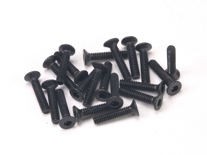 PN Racing M2x10 Countersunk Hardened Carbon Steel Hex Machine Screw (20pcs)