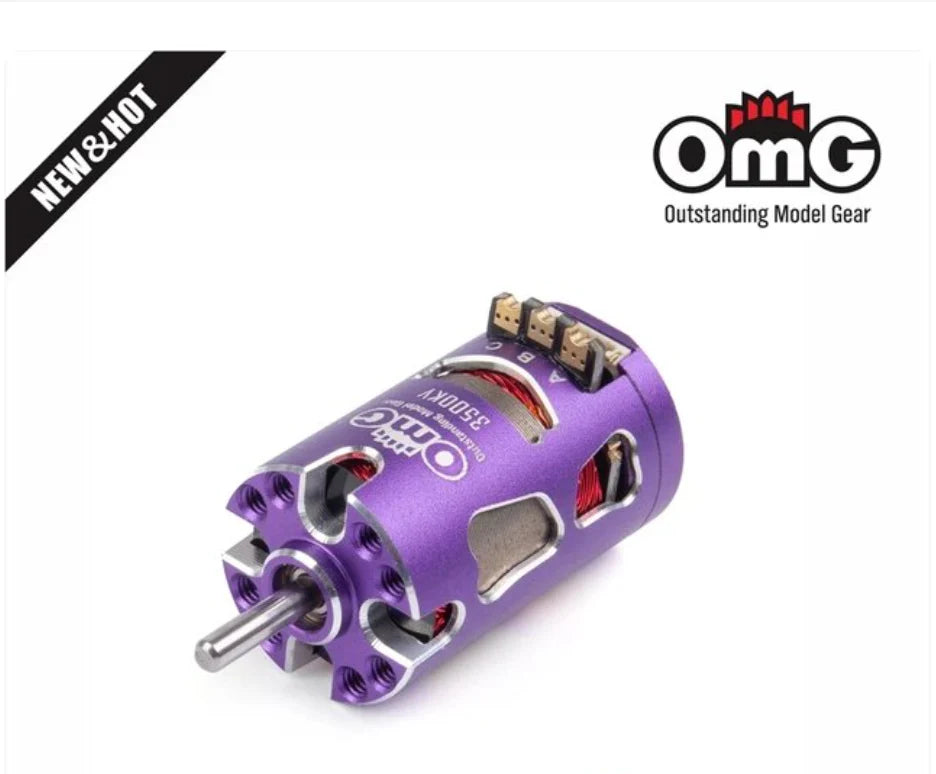 OMG AURORA 2500KV Series Sensored Brushless Top Motor for 1/24 1/27 - Purple