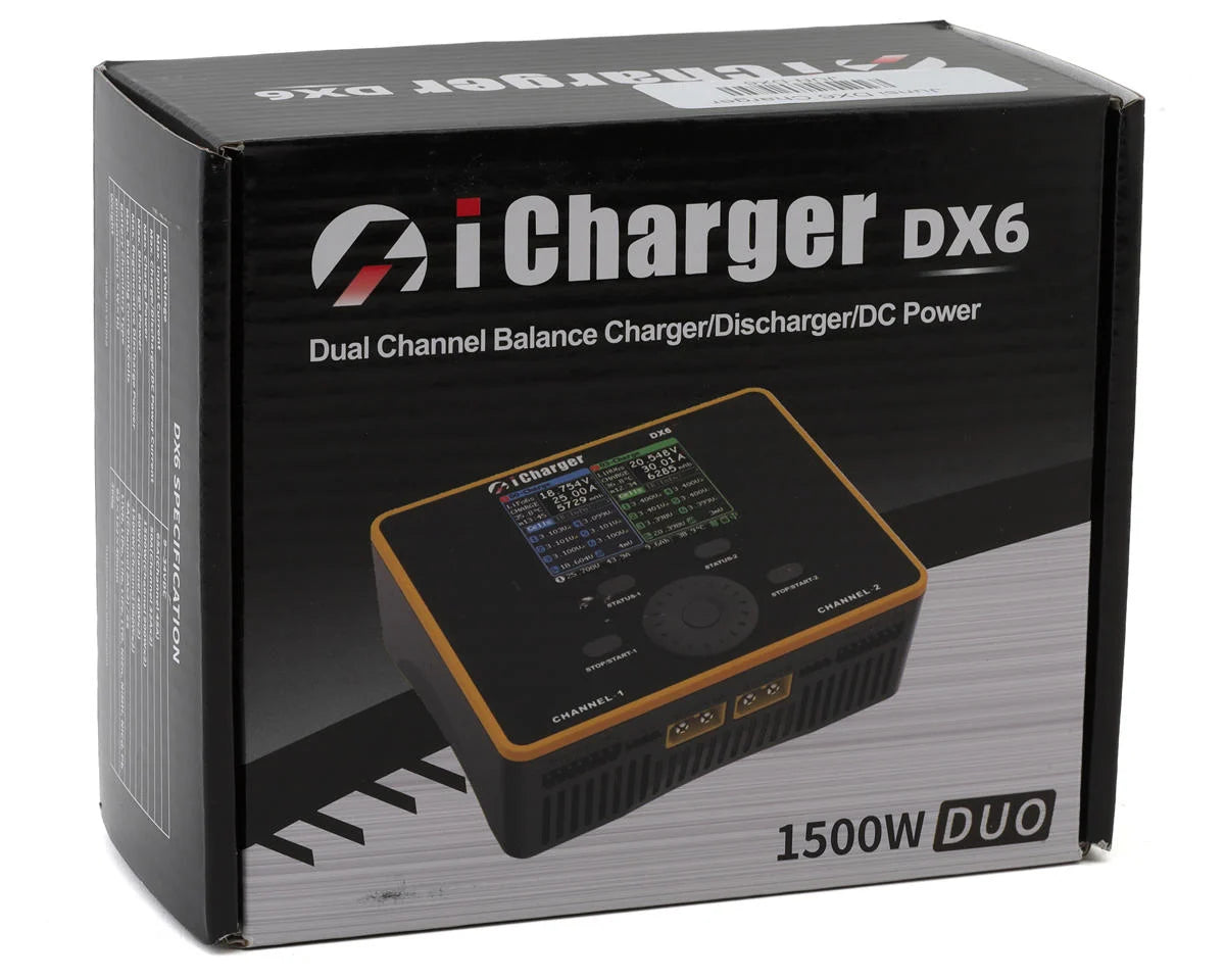 Junsi iCharger DX6 DC Dual LiPo/Life/NiMH/NiCD Battery Charger (6S/50A/1500W)