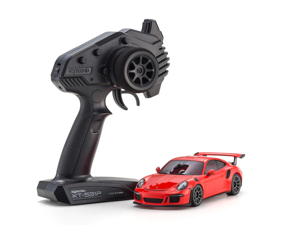 Kyosho MR-04 RWD Mini-Z ReadySet w/Porsche 911 GT Body (Red) w/KT-531P 2.4GHz Radio