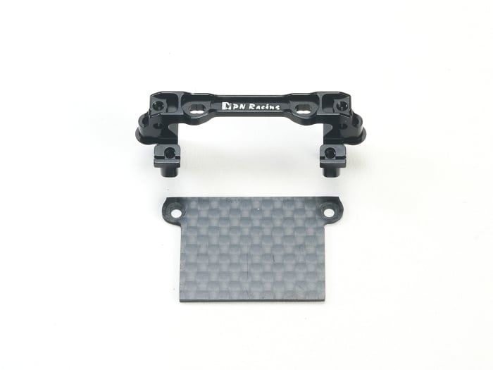 PN Racing Mini-Z MR02/03 V2 V3 V4 Double A-Arm Upper Bracket (Black) with MR03 Lower Carbon Cover