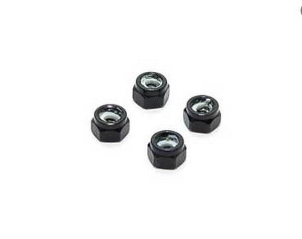 Marka Racing - Aluminum 2mm Wheel Lock Nut - Black - 4pcs