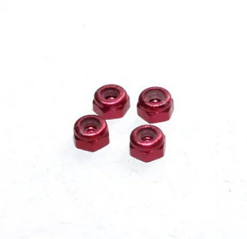 Marka Racing - Aluminum 2mm Wheel Lock Nut - Red - 4pcs