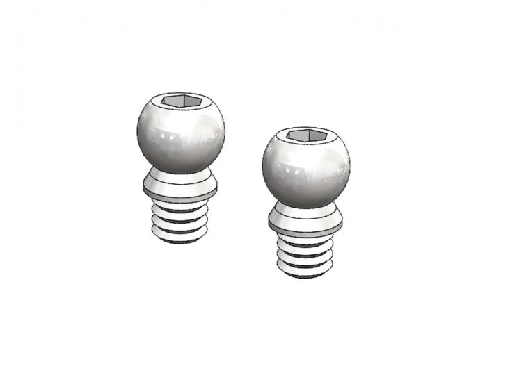 Atomic MRX 3.0mm Ball Stud with M2 Leg-2mm long (2 pcs)
