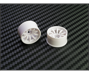 PN Racing Mini-Z 2WD Machine Cut 10 Spoke Rear Wheel R0 White
