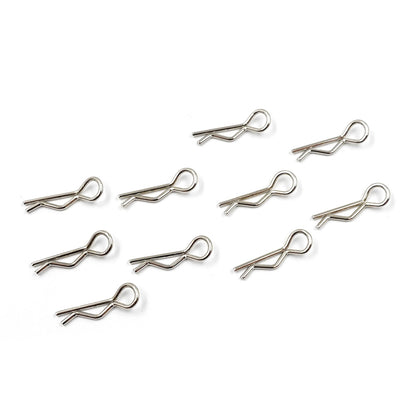 PN Racing Mini Ultra Body Clip 10pcs (Silver)