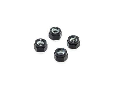 PN Racing Alm. 2mm Wheel Lock Nut - Black