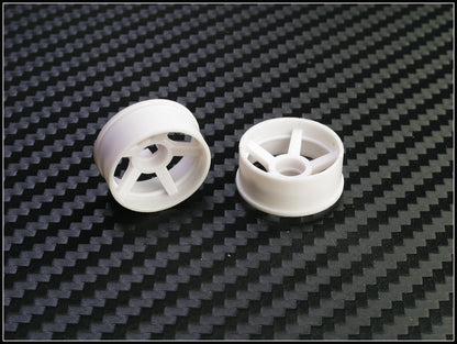 PN Racing Mini-Z 2WD Machine Cut 5 Spoke Front Wheel F2 White