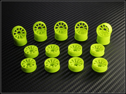 PN Racing Mini-Z 2WD Machine Cut 10 Spoke Front Wheel F2 Yellow
