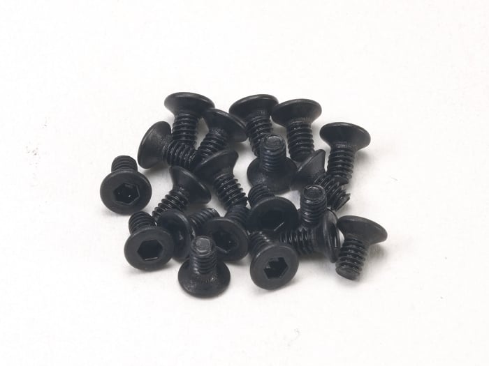 PN Racing M2x4 Countersunk Hardened Carbon Steel Hex Machine Screw (20pcs)