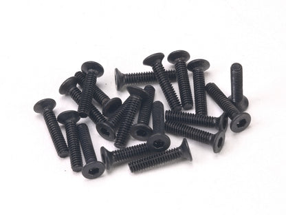 PN Racing M2x10 Countersunk Hardened Carbon Steel Hex Machine Screw (20pcs)