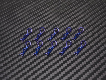 PN Racing Micro Ultra Body Clip 10pcs (Blue)