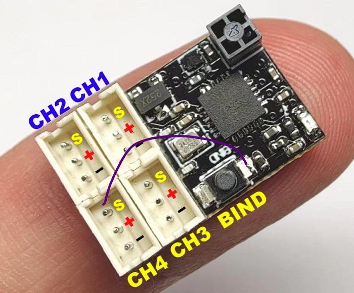 LoCo RC AFHDS3 V4 Micro 4CH Receiver Antenna Tower for FLYSKY Noble NB4