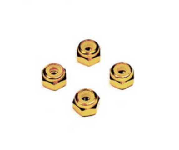 Marka Racing  - Aluminum Wheel Lock Nuts - 2mm - Gold - 4pcs