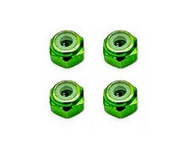 Marka Racing - Aluminum Wheel Lock Nut - 2mm - Green - 4pcs