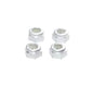 Marka Racing - Aluminum 2mm Wheel Lock Nut - Silver - 4pcs