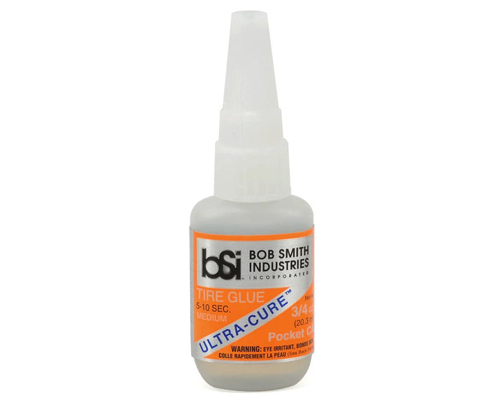 Bob Smith Industries ULTRA-CURE Medium CA Tire Glue w/Pin Cap (3/4oz)