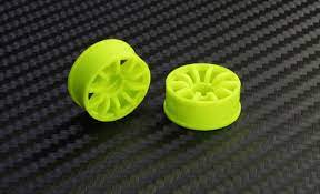 PN Racing Mini-Z 2WD Machine Cut 10 Spoke Front Wheel F0 Yellow