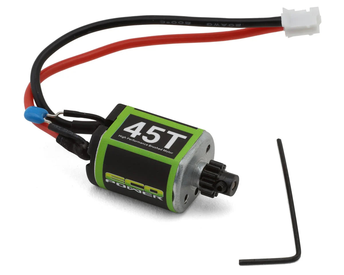 EcoPower High Performance 45T Brushed Motor for Losi™ Micro-B™ & Micro-T™ w/Pinion Gear (PH2.0 Connector)