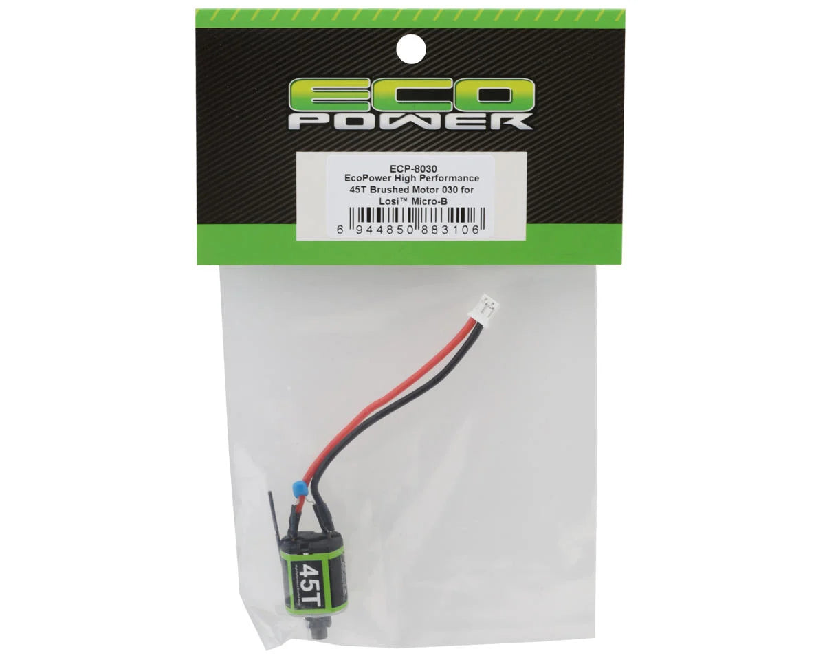 EcoPower High Performance 45T Brushed Motor for Losi™ Micro-B™ & Micro-T™ w/Pinion Gear (PH2.0 Connector)