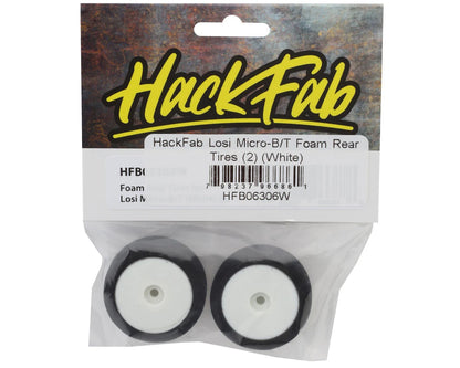 HackFab Losi Micro-B/T Foam Rear Tires (White) (2)