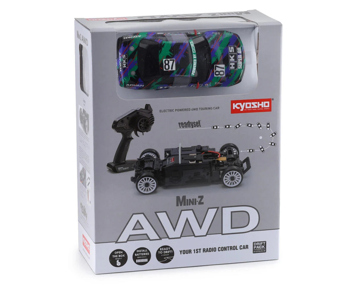 Kyosho MA-020 AWD Mini-Z ReadySet w/HKS Skyline GT-R R32 Body w/KT-531P 2.4GHz Radio