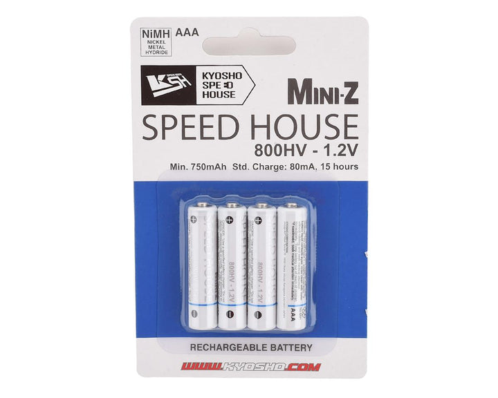 Kyosho Speed House Mini-Z AAA NiMh Batteries (800HV) (4)