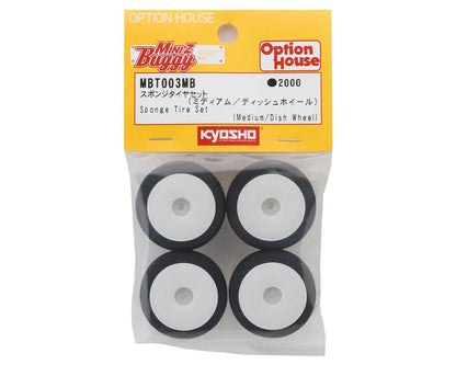 Kyosho MB-010 Pre-Mounted Sponge Tire Set (4) (Front/Rear) (Medium)
