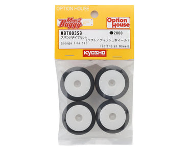 Kyosho MB-010 Pre-Mounted Sponge Tire Set (4) (Front/Rear) (Soft)