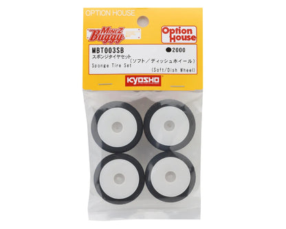 Kyosho MB-010 Pre-Mounted Sponge Tire Set (4) (Front/Rear) (Soft)