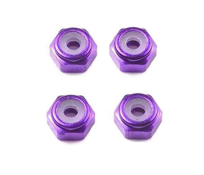 Marka Racing - Aluminum 2mm Wheel Lock Nut - Purple - 4pcs