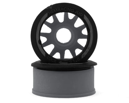 NEXX Racing Mini-Z RWD "JUD" EVO Front Threaded Side-Wall Carbon Fiber Rims (-1mm Offset) (Grey) (2)