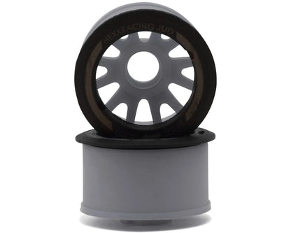 NEXX Racing Mini-Z RWD "JUD" EVO Rear Threaded Side-Wall Carbon Fiber Rims (2mm Offset) (Grey) (2)