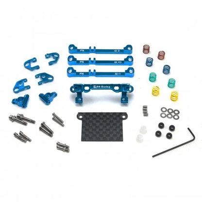 PN Racing Mini-Z V4 MR03/PNR2.5W Double A-Arm Front Suspension (Blue)