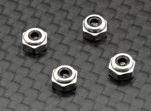PN Racing Alm. 2mm Wheel Lock Nut - Silver