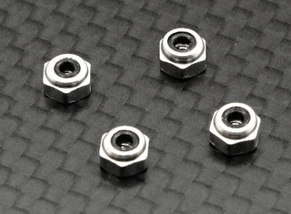 PN Racing Alm. 2mm Wheel Lock Nut - Silver